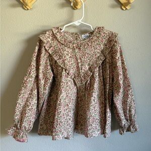 Girls Belle Danna Floral Ruffle Blouse